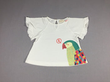 T-shirt m.c blanc perroquet