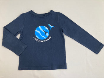 T-shirt m.l bleu marine vaisseau