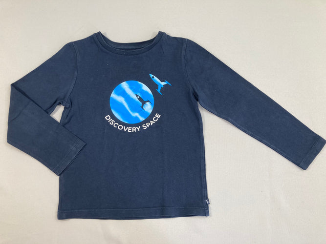 T-shirt m.l bleu marine vaisseau, moins cher chez Petit Kiwi