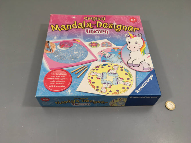 Mandala-Designer Unicorn-Manque le feutre et les crayons de couleur +6a, moins cher chez Petit Kiwi