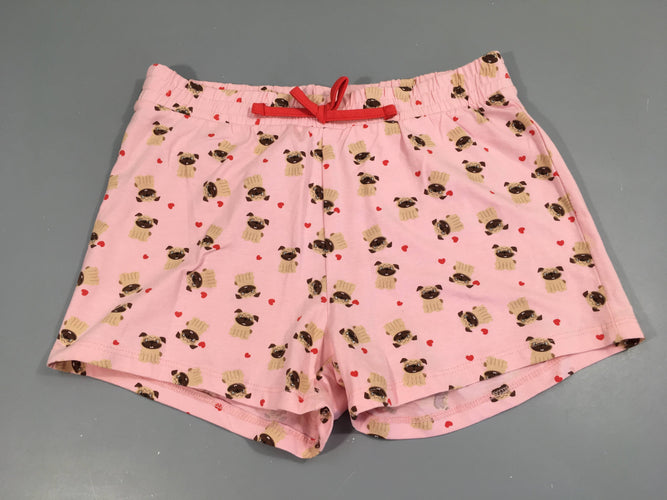 Short jersey rose avec chiens, comme NEUF, moins cher chez Petit Kiwi