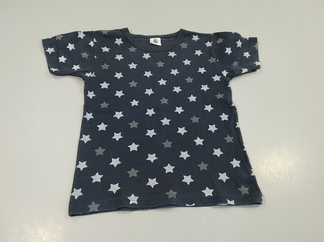 T-shirt m.c  noir étoiles grises, moins cher chez Petit Kiwi