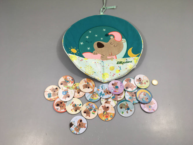 Panneau César Je raconte ma journée, 21 plaquettes, moins cher chez Petit Kiwi