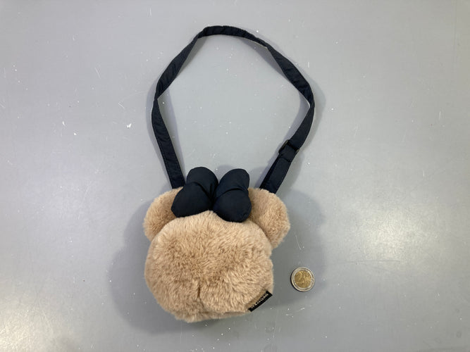 Sac à bandoulière peluche Forme tête de Minnie, moins cher chez Petit Kiwi