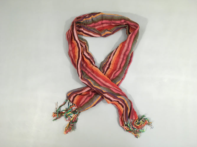 Foulard rayé multicolore, moins cher chez Petit Kiwi