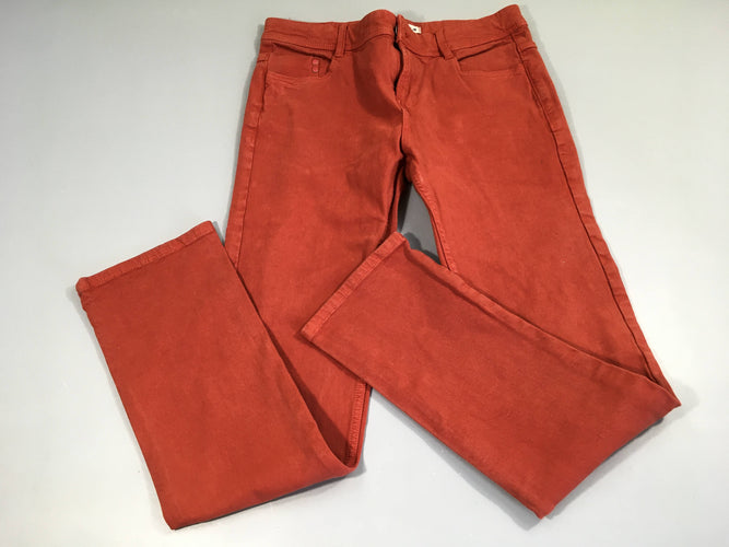 Pantalon slim terracotta, moins cher chez Petit Kiwi