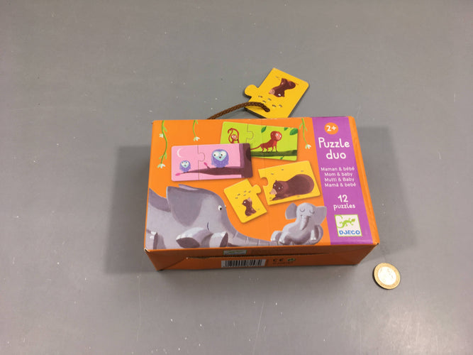 Complet 12 puzzles duo maman&bébé, 2+, moins cher chez Petit Kiwi