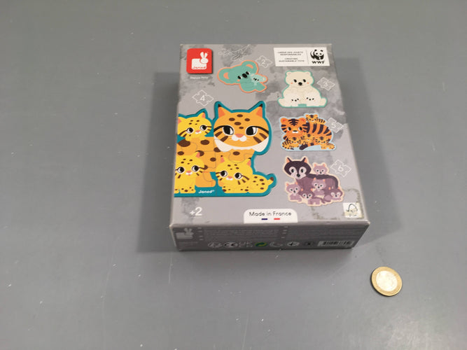 Complet 5 puzzles animaux, 2+, moins cher chez Petit Kiwi