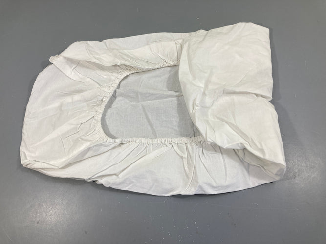 Drap housse coton blanc, 30x70cm, moins cher chez Petit Kiwi