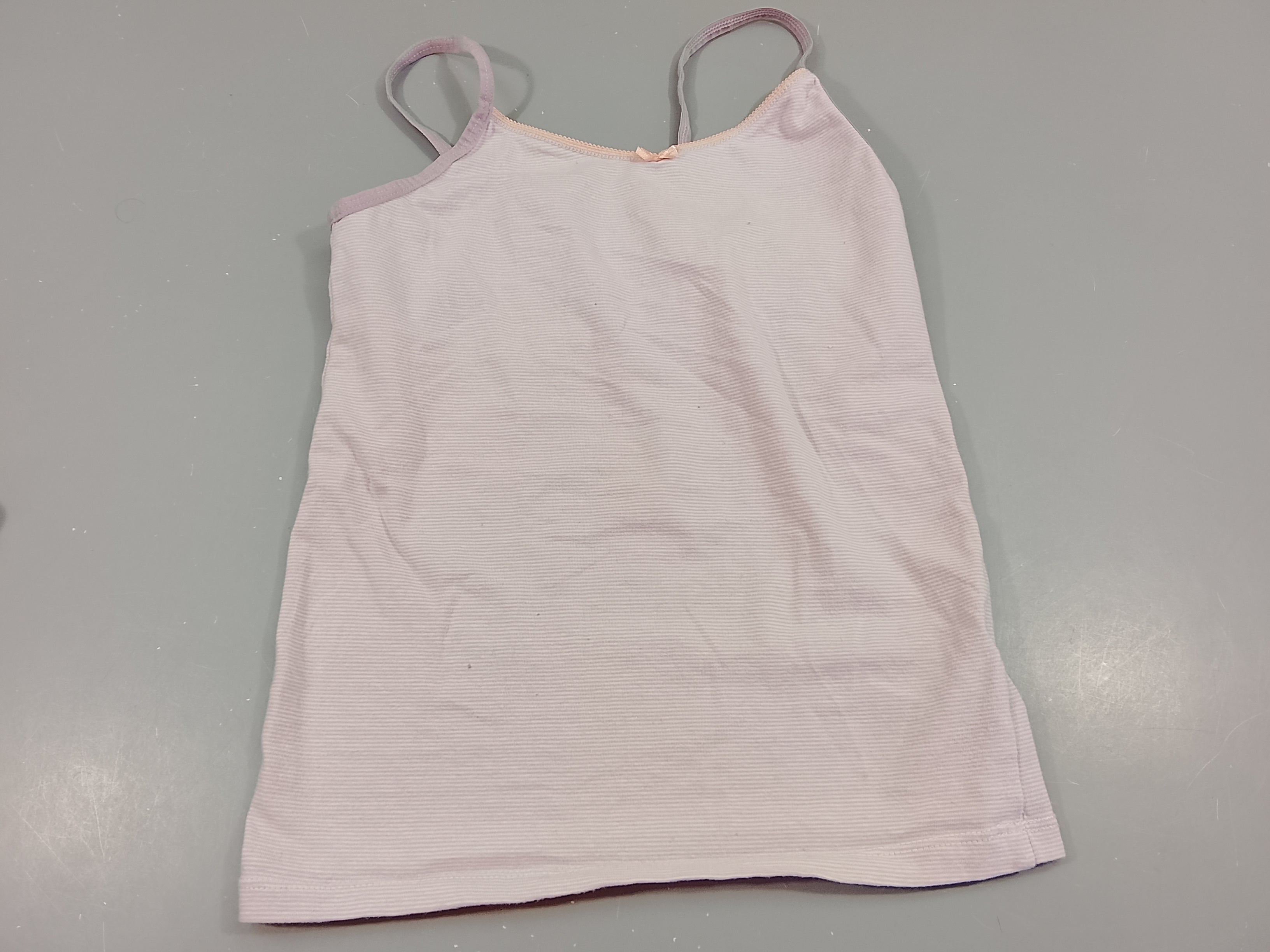 Chemisette rayé mauve et blanc