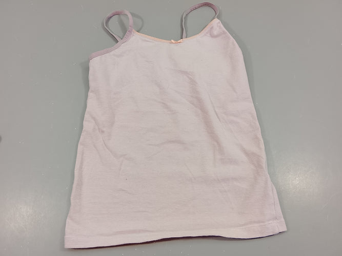 Chemisette rayé mauve et blanc, moins cher chez Petit Kiwi