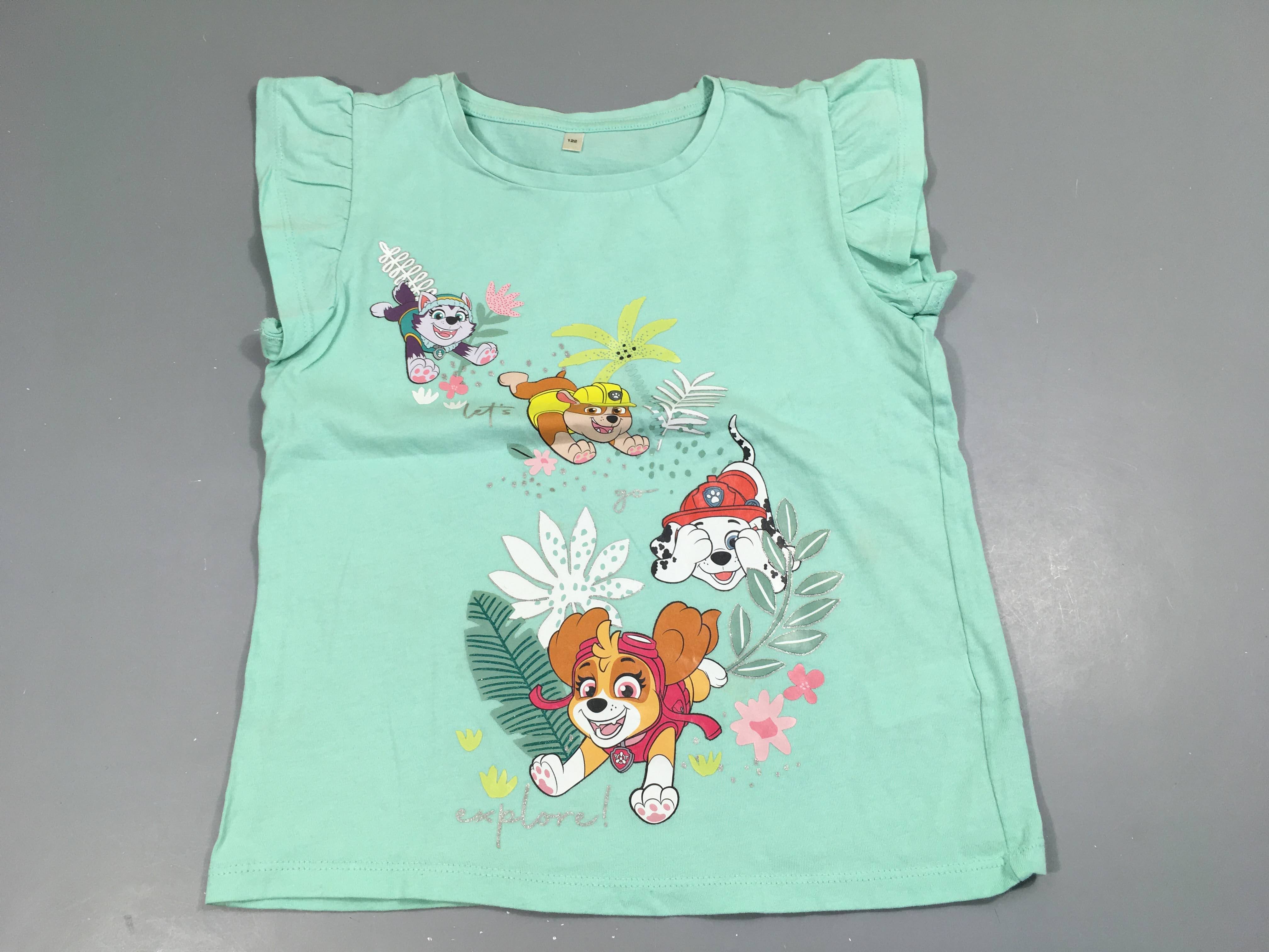 T-shirt m.c vert pâle Pat Patrouille