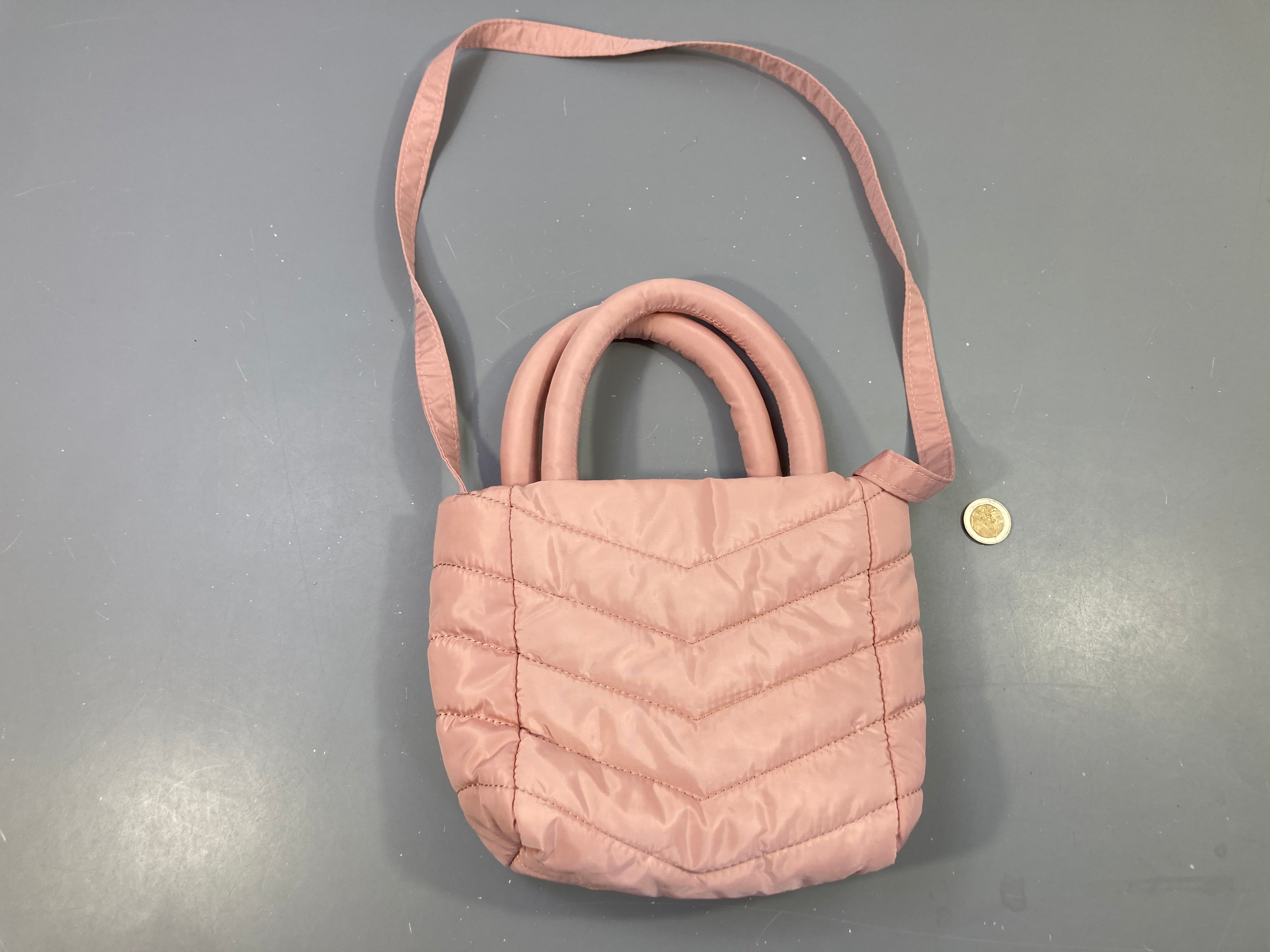 Petit sac cabas matelassé rose