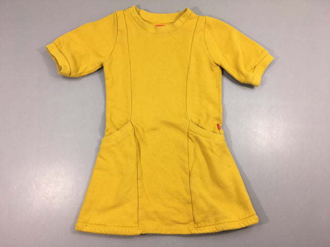 Robe m.c molleton moutarde, boulochée, moins cher chez Petit Kiwi