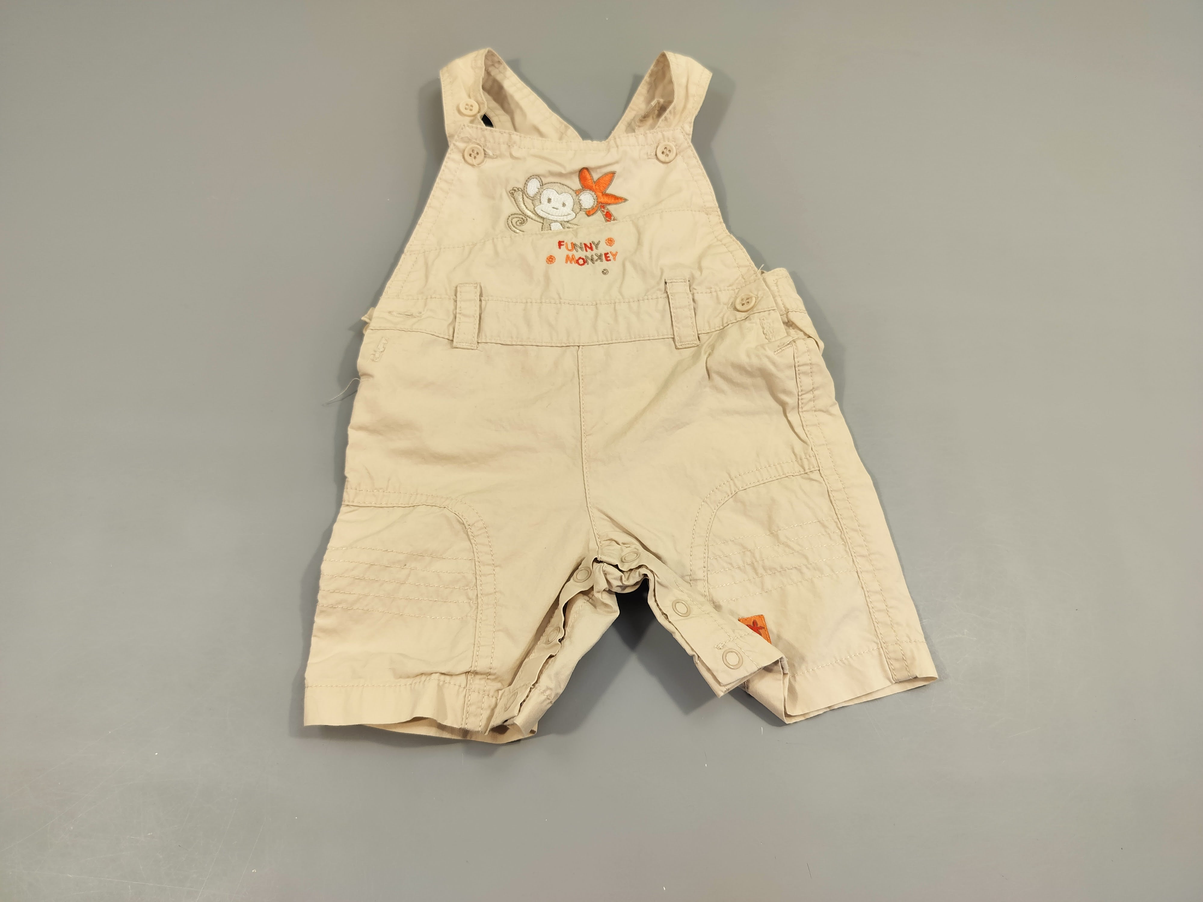 Salopette short beige , singe 