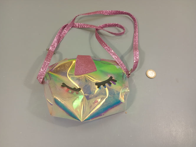 Sac transparant irrisé licorne, moins cher chez Petit Kiwi