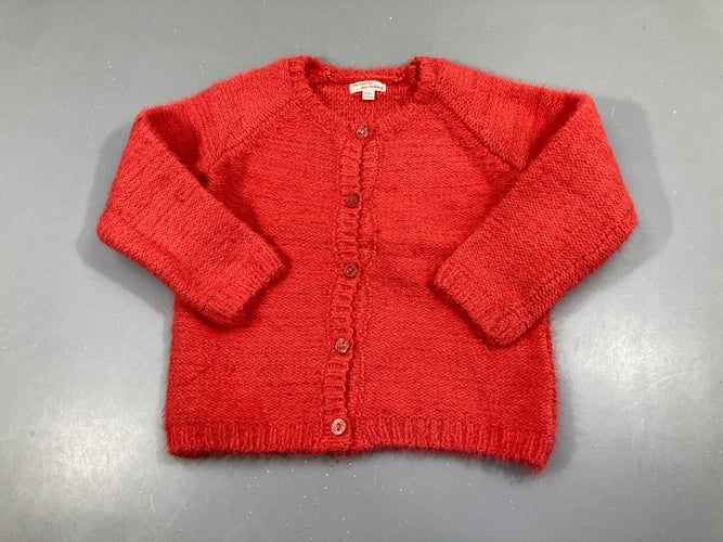 Gilet corail duveteux, moins cher chez Petit Kiwi