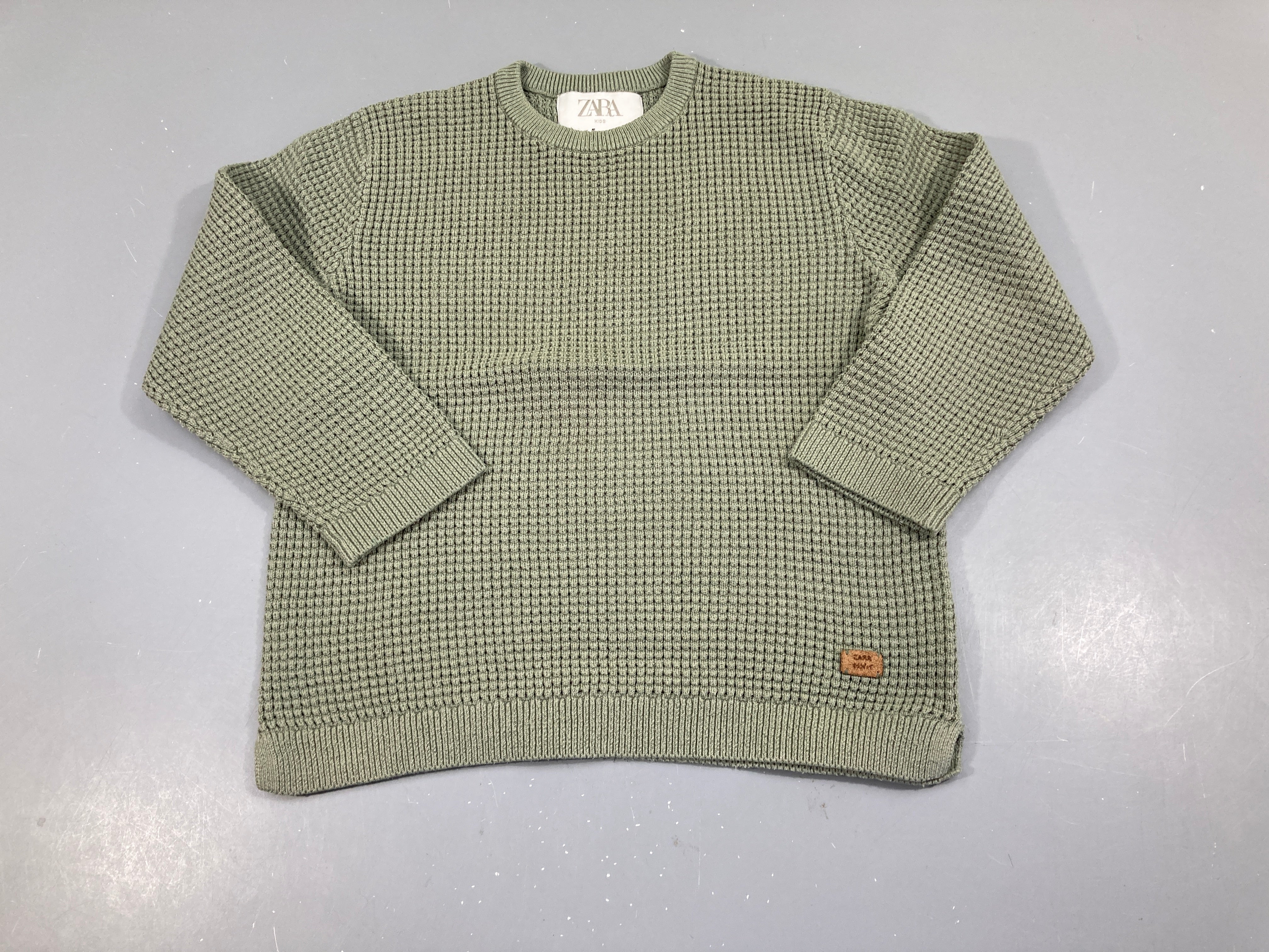 Pull eucalyptus texturé