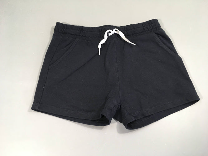 Short jersey bleu foncé cordon à la taille, moins cher chez Petit Kiwi