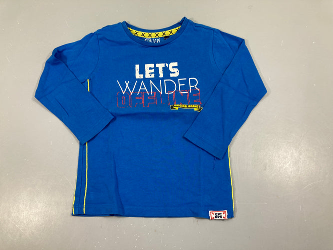 T-shirt m.l bleu Let's Wander Quapi, moins cher chez Petit Kiwi