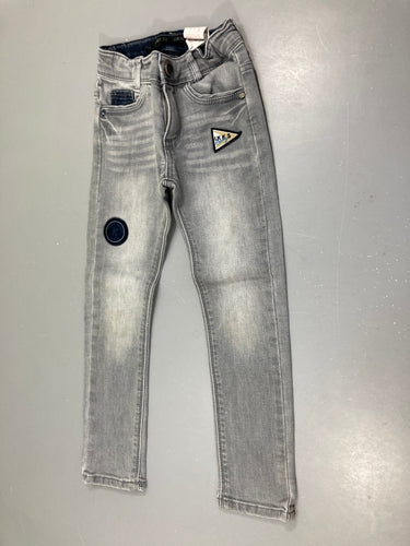 Jeans gris skinny Fit Genous légèrement taché, moins cher chez Petit Kiwi