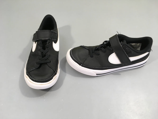 Baskets basses cuir noir scratchs, 32, moins cher chez Petit Kiwi