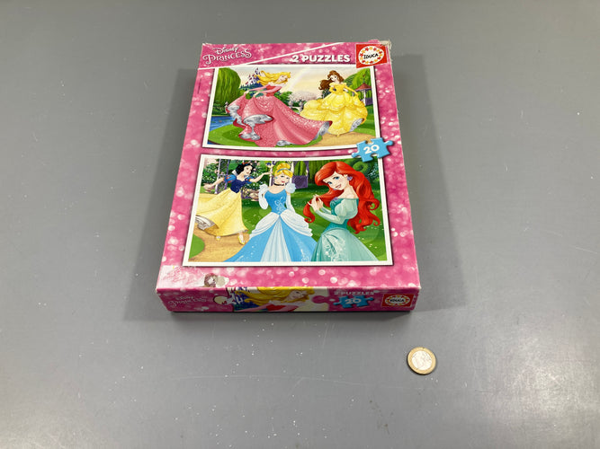2 Puzzle Princesses 20pcs Complet!, moins cher chez Petit Kiwi