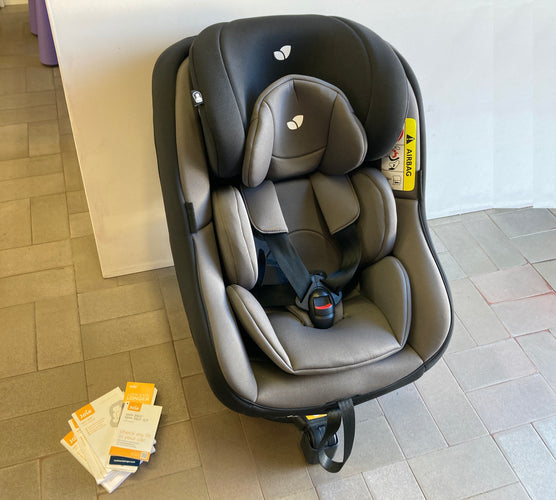 Parfait état-Siège-auto pivotant Joie Spin 360° Groupe 0+/1 de la naissance (avec le réducteur nveau né)  à 18 kg-Dos route de 0 à 9kg (9mois environ) Face route de 9 à 18Kg, moins cher chez Petit Kiwi