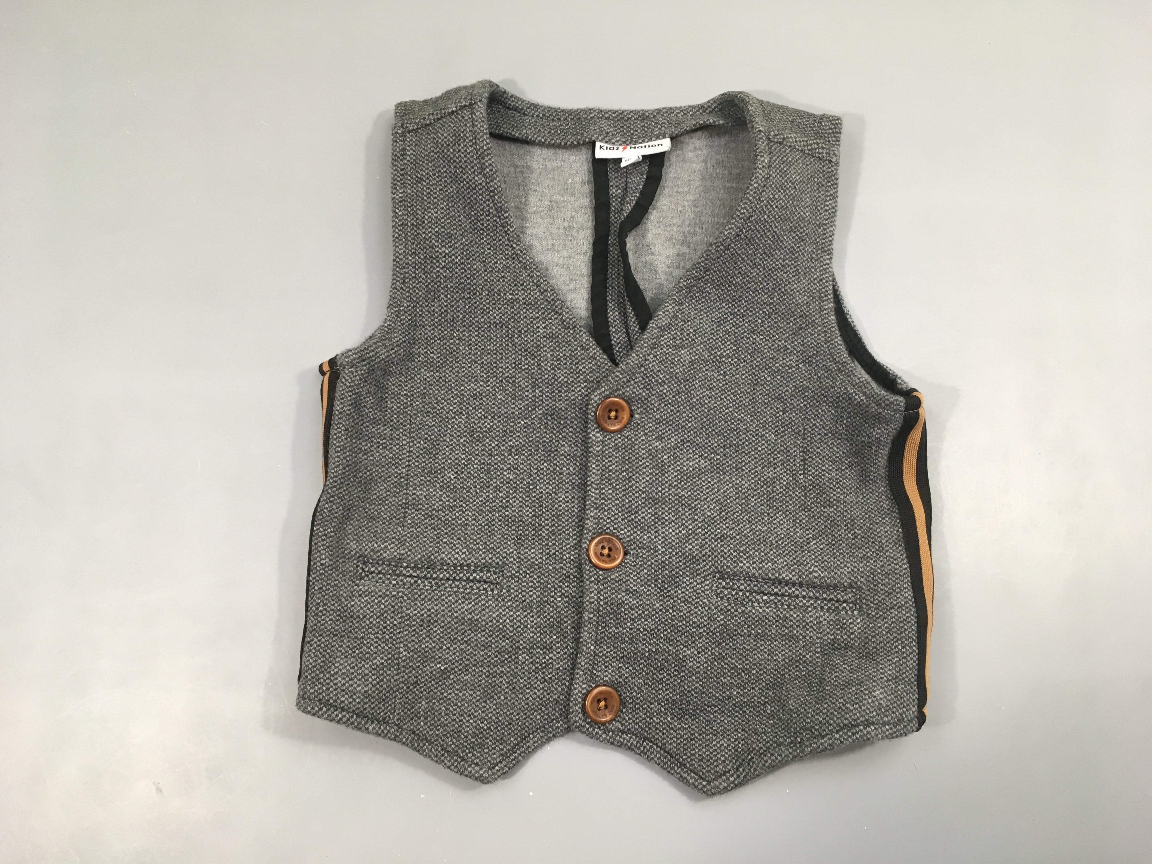 Gilet de costume s.m molleton gris chiné