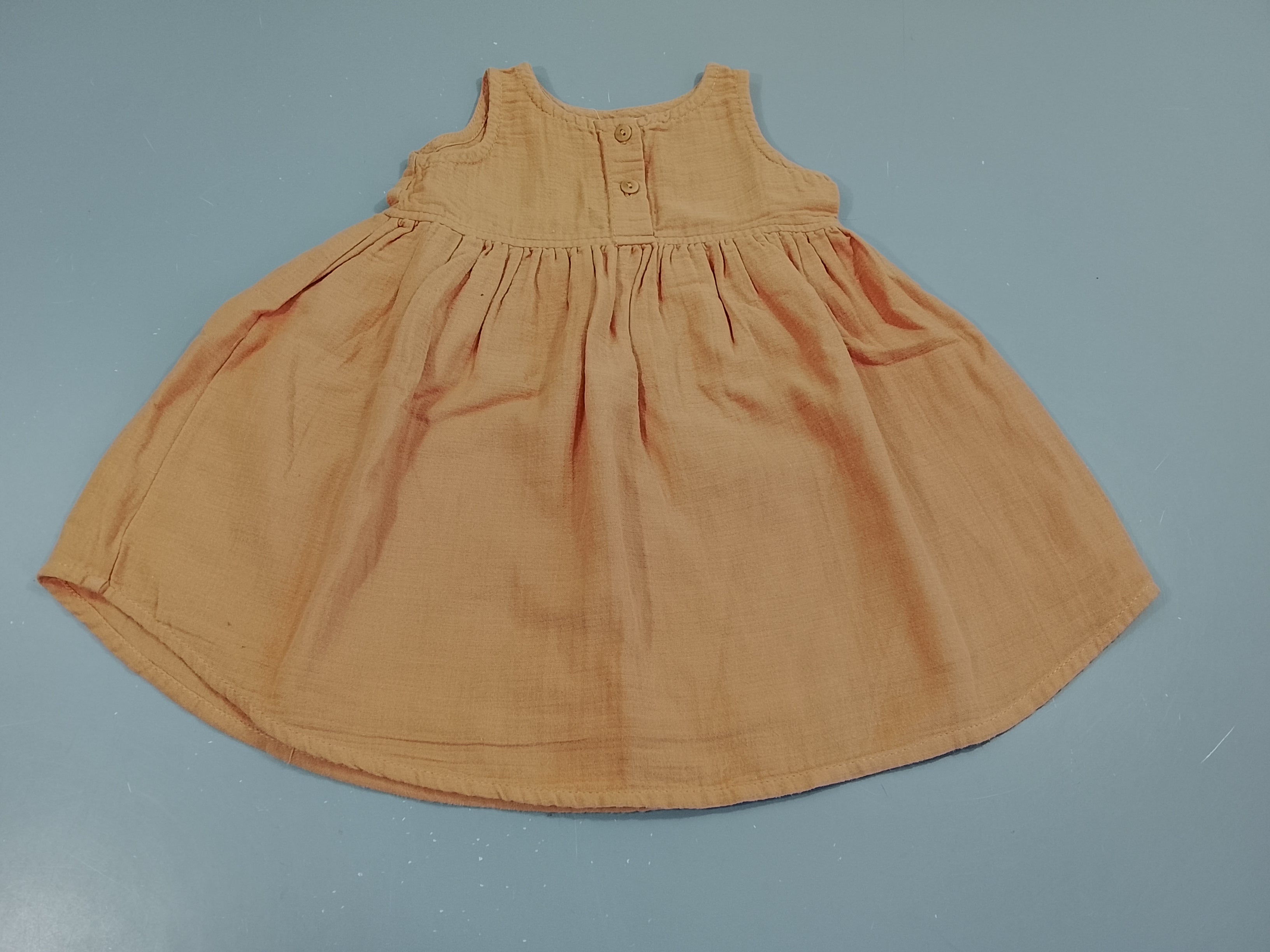 Robe s.m gaz de coton vieux rose, doublée