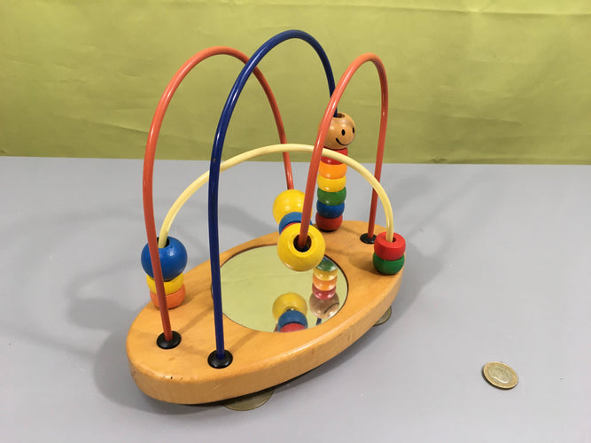 Boulier en bois avec ventouses et miroir (griffé), moins cher chez Petit Kiwi