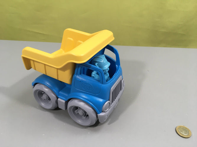 Camion benne basculante avec un personnage, véhicule éco-conçu, Green Toys, moins cher chez Petit Kiwi