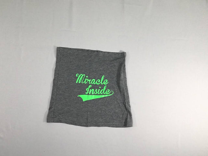 Bandeau de grossesse gris chiné Miracle-Floc légèrement décollé pointe, moins cher chez Petit Kiwi