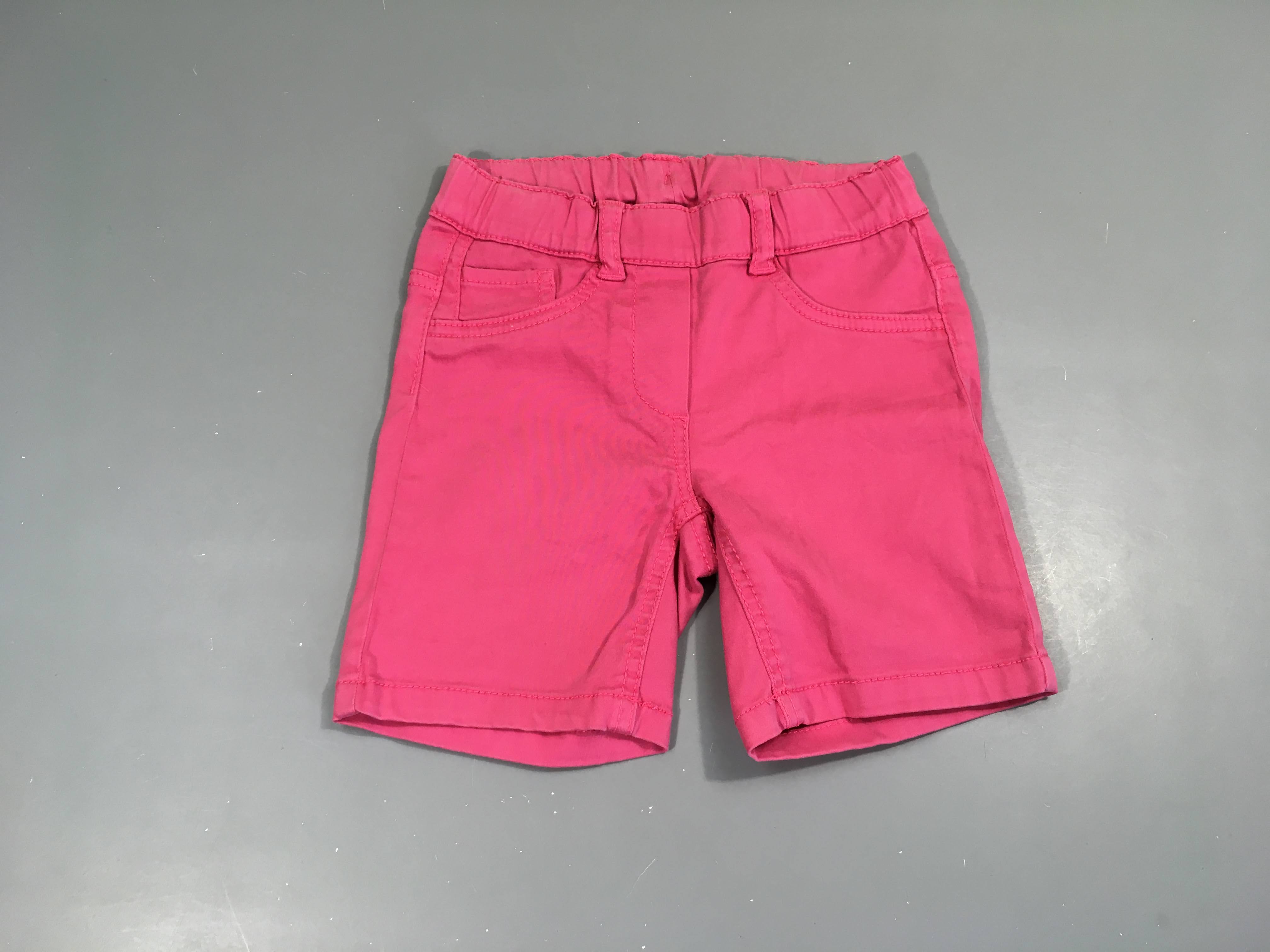 Short slim rose taille élastique