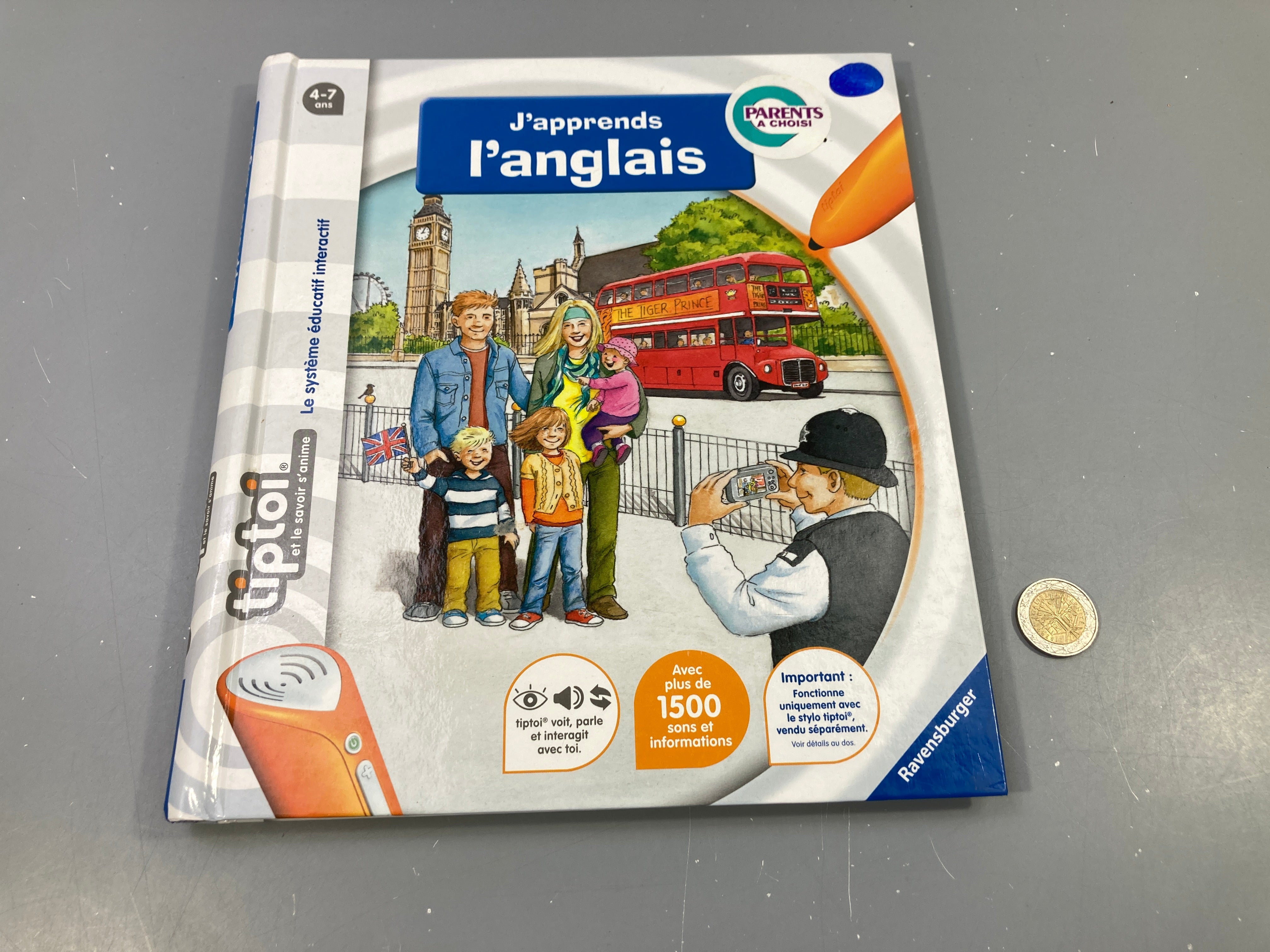 Tiptoi-J'apprends l'anglais 4-7a (nécessite le stylo Tiptoi non fourni)
