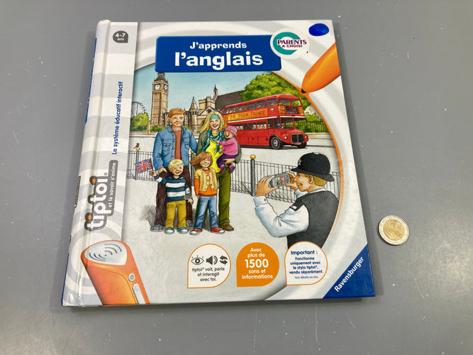 Tiptoi-J'apprends l'anglais 4-7a (nécessite le stylo Tiptoi non fourni), moins cher chez Petit Kiwi