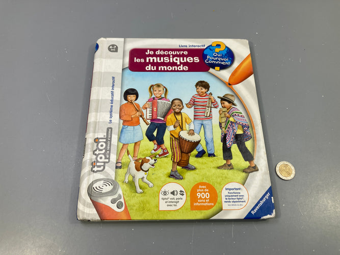 Tiptoi-Je découvre les musiques du monde 4-7a (nécessite le stylo Tiptoi non fourni), moins cher chez Petit Kiwi