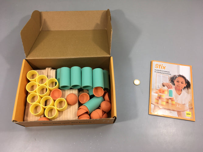Stix, jeu de construction libre, 60pcs, +2a - complet, moins cher chez Petit Kiwi