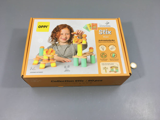 Stix, jeu de construction libre, 60pcs, +2a - complet, moins cher chez Petit Kiwi