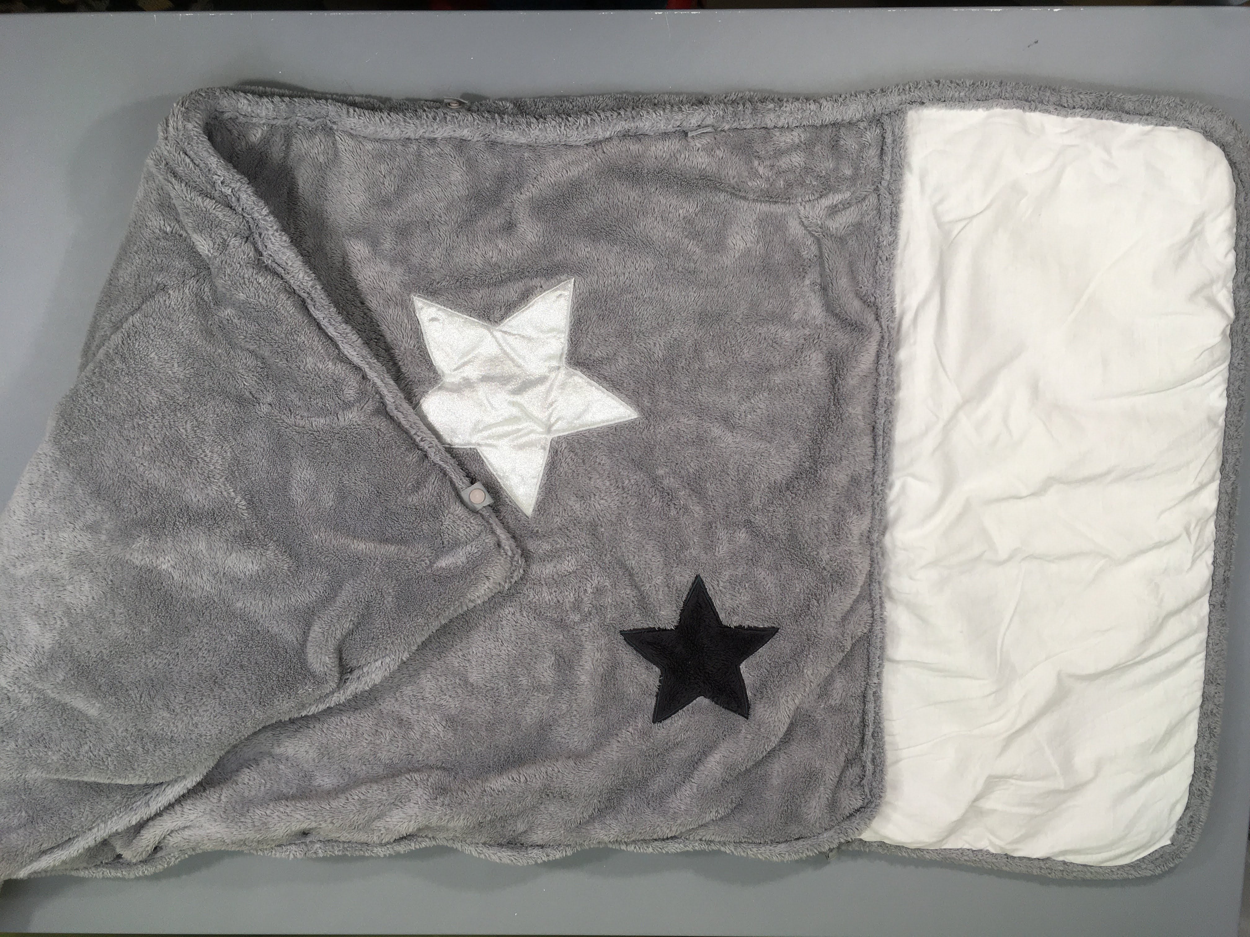 CAMPING BAG 70x140cm Sac de couchage velours gris étoiles