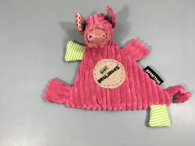 Doudou plat Jambonos le cochon, les Déglingos, moins cher chez Petit Kiwi