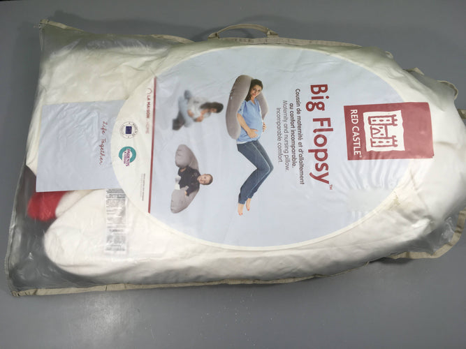 Coussin de maternité et d'allaitement, avec housse rouge boulochée, Big Flopsy-Mini trou housse et Légère taches sur le coussin (tache "propre" persiste lavage), moins cher chez Petit Kiwi