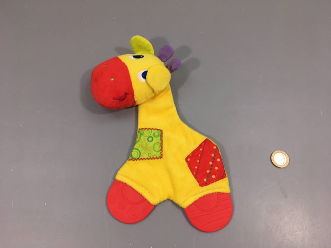 Doudou plat girafe avec bord de dentition Bright Starts, moins cher chez Petit Kiwi