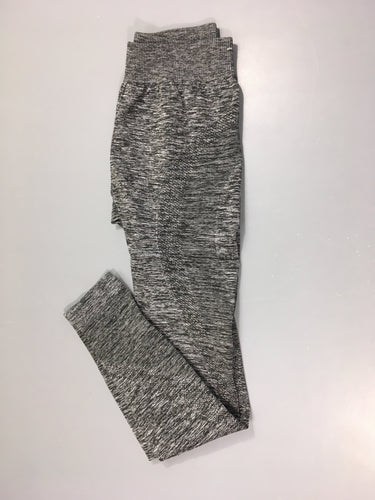 Legging de sport gris chiné, moins cher chez Petit Kiwi