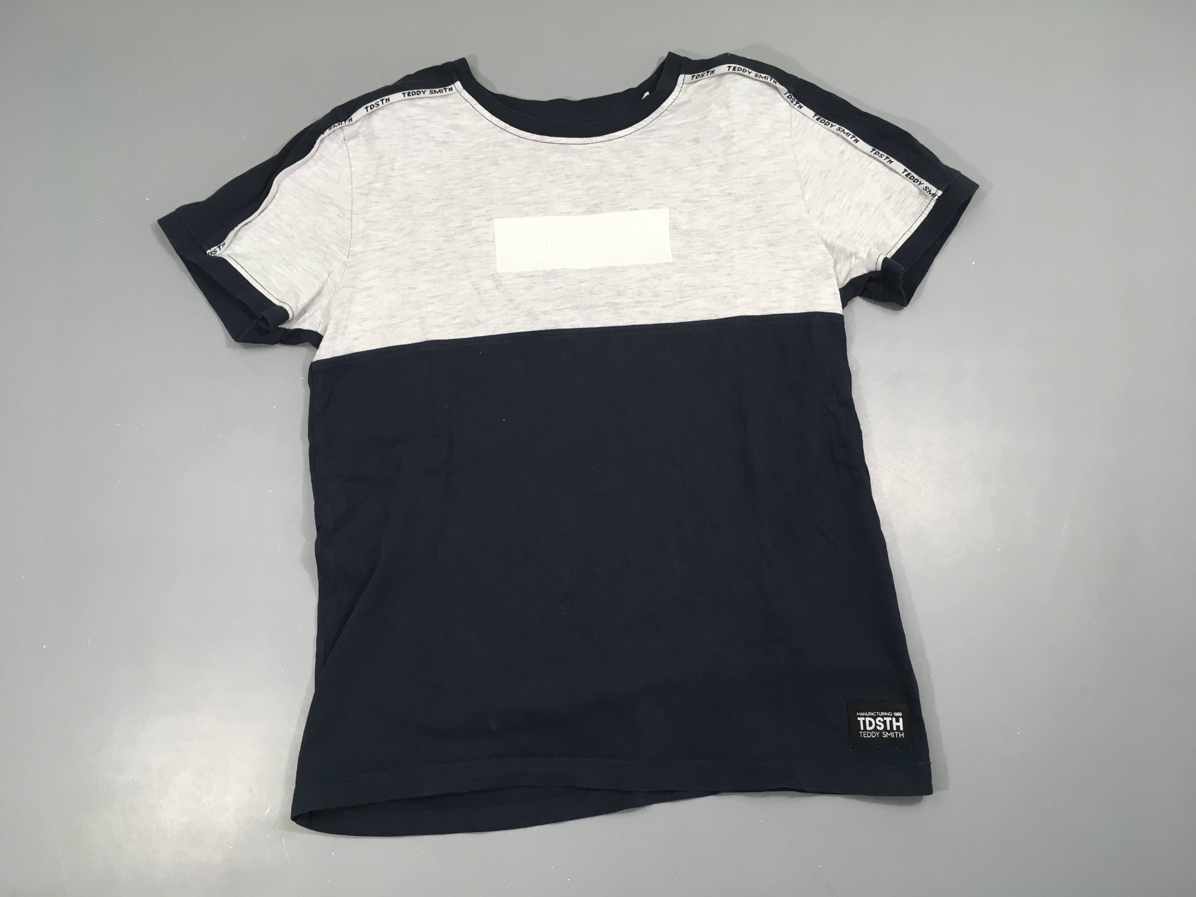 T-shirt m.c bleu foncé-gris chiné Teddy s.mith