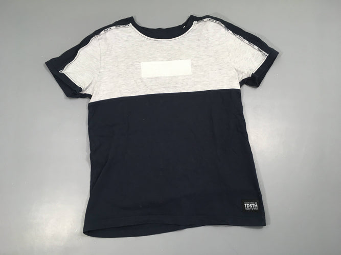 T-shirt m.c bleu foncé-gris chiné Teddy s.mith, moins cher chez Petit Kiwi