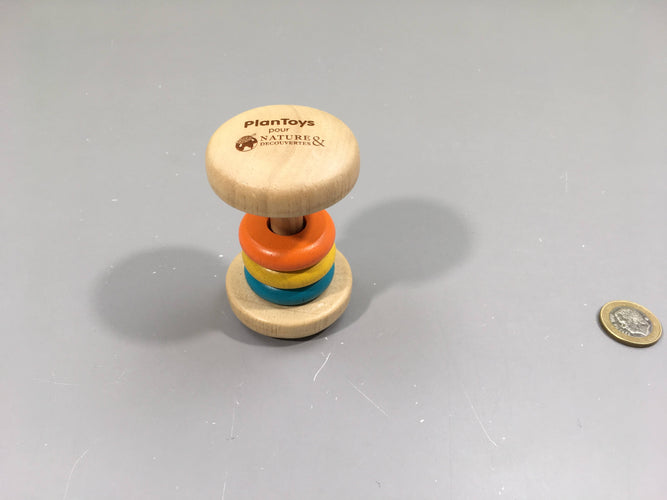 Hochet anneaux en bois-Plantoys, moins cher chez Petit Kiwi