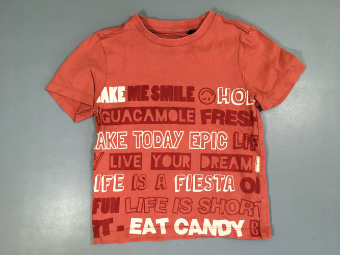 T-shirt m.c orange s.mile, moins cher chez Petit Kiwi