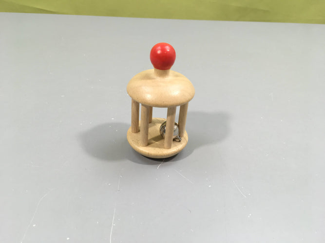 Hochet en bois avec clochette, moins cher chez Petit Kiwi