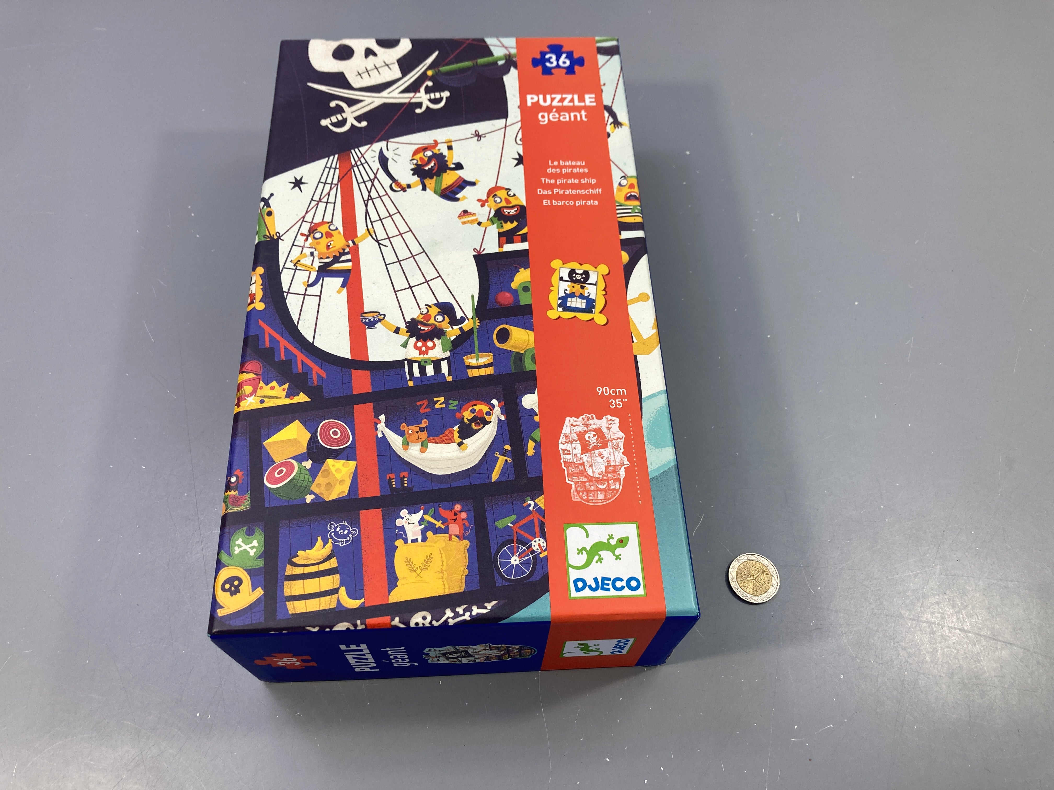 Puzzle géant le bateau des pirates, 36pcs - +4a - complet